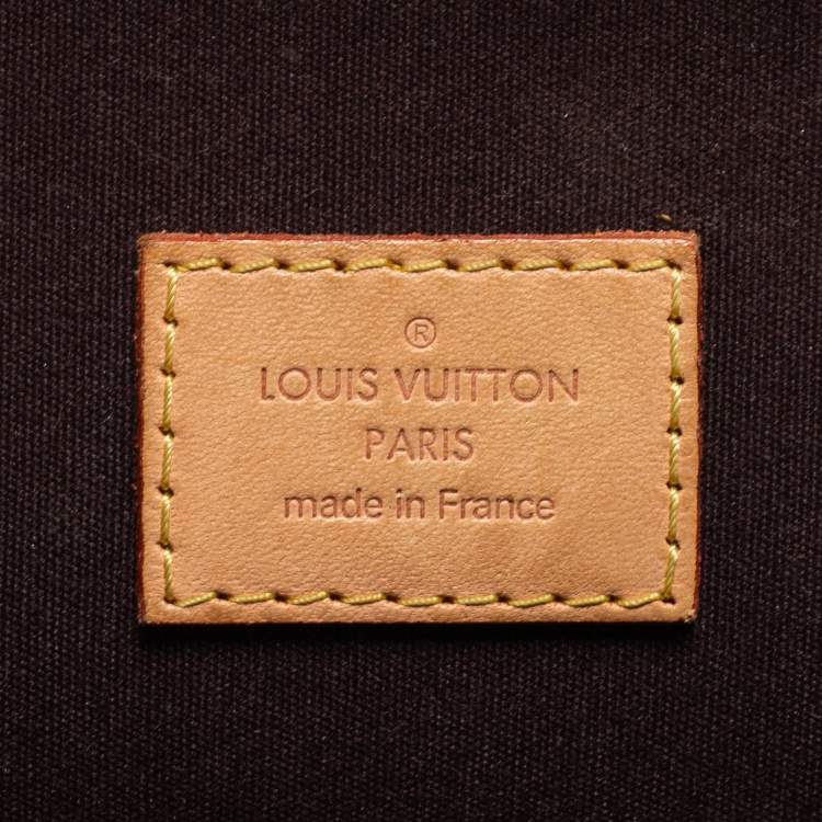 Pre Owned Louis Vuitton Terre D'Ombre Monogram Vernis Alma GM Bag