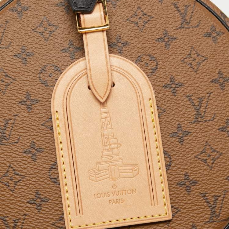 Pre Owned Louis Vuitton Black Monogram Reverse Canvas Petite Boite Chapeau Bag
