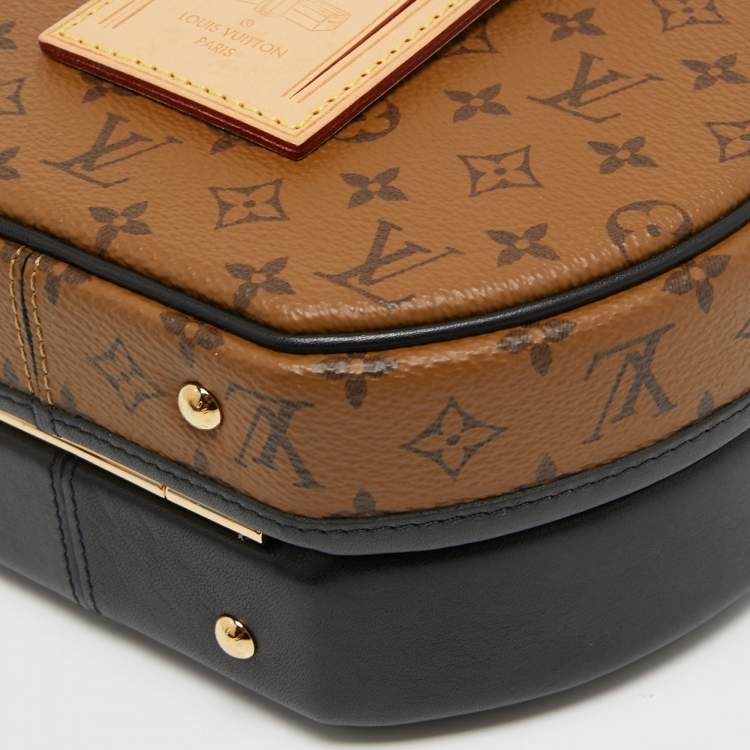 Pre Owned Louis Vuitton Black Monogram Reverse Canvas Petite Boite Chapeau Bag