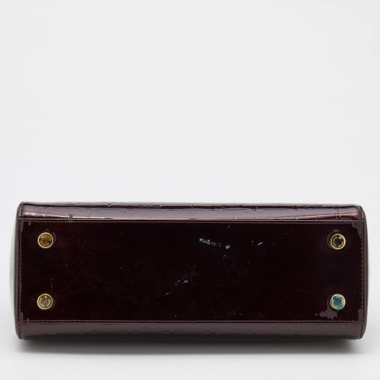 Pre Owned Louis Vuitton Amarante Monogram Vernis Brea MM Bag