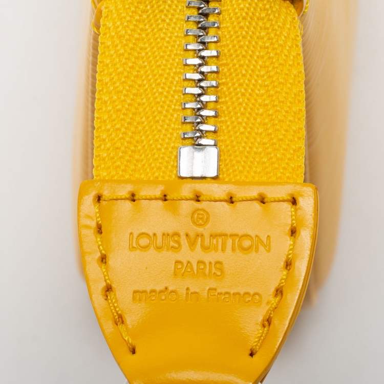 Pre Owned Louis Vuitton Citron Epi Leather Pochette Accessories Bag