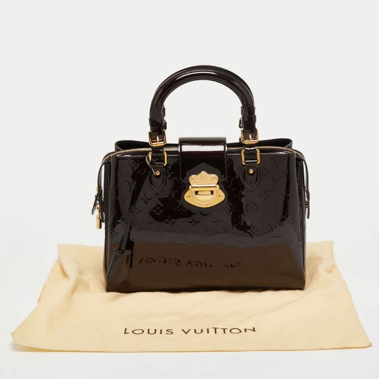 Pre Owned Louis Vuitton Amarante Monogram Vernis Melrose Avenue Bag