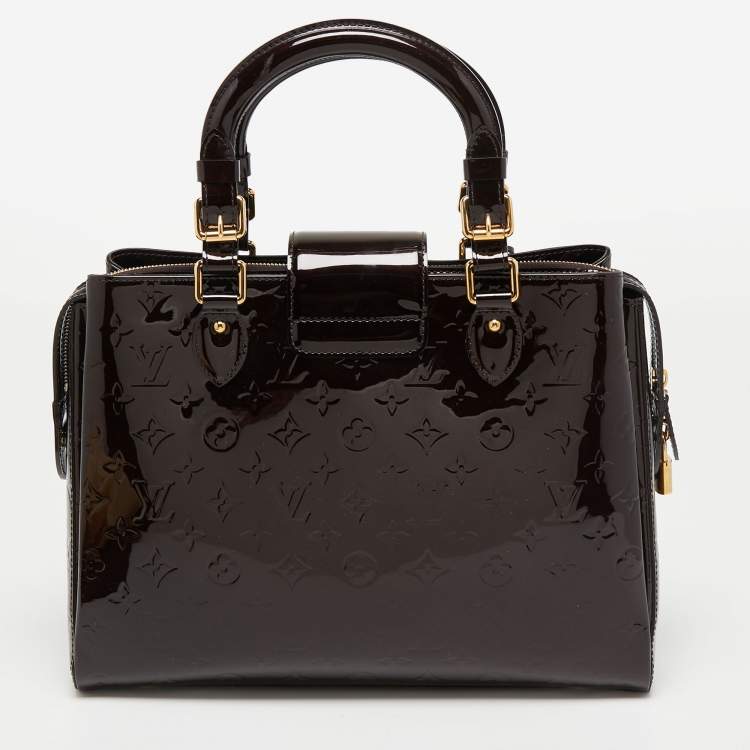 Pre Owned Louis Vuitton Amarante Monogram Vernis Melrose Avenue Bag