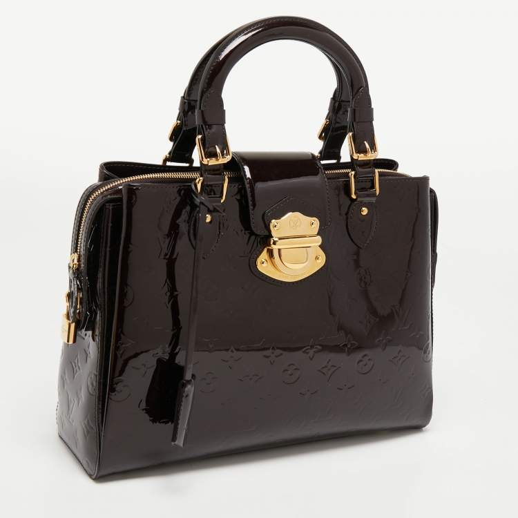 Pre Owned Louis Vuitton Amarante Monogram Vernis Melrose Avenue Bag
