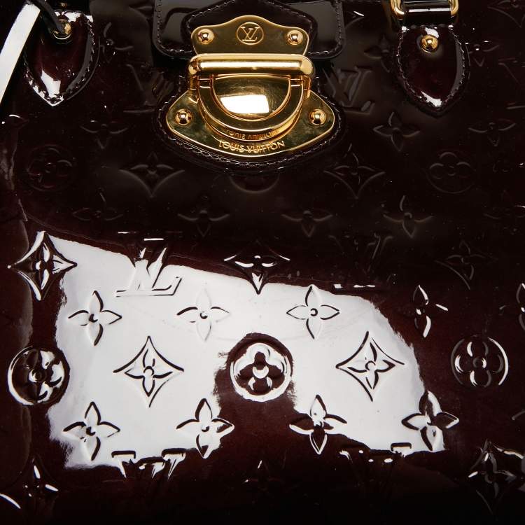 Pre Owned Louis Vuitton Amarante Monogram Vernis Melrose Avenue Bag