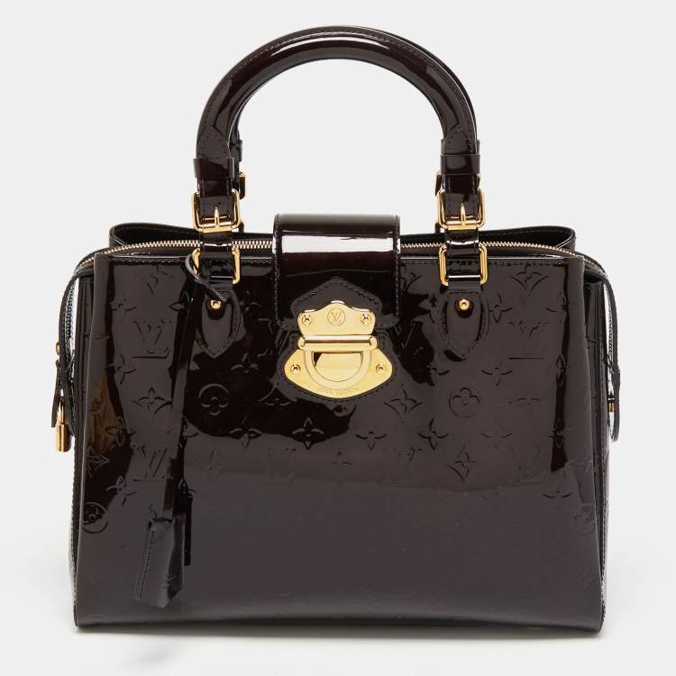 Pre Owned Louis Vuitton Amarante Monogram Vernis Melrose Avenue Bag