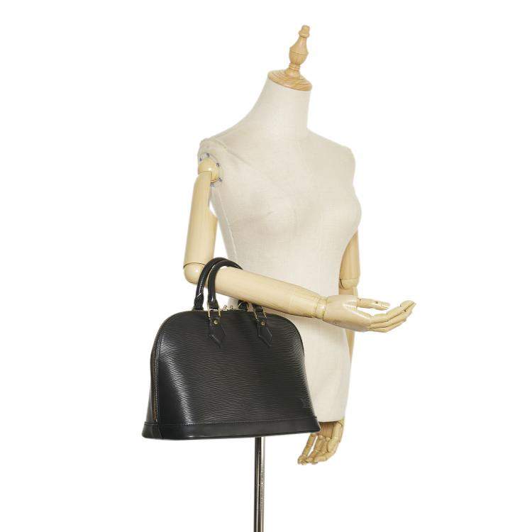 Pre Owned Louis Vuitton Black Epi Alma PM