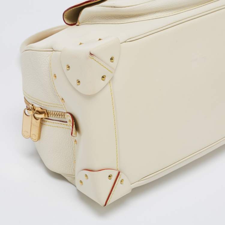 Pre Owned Louis Vuitton Ivory Suhali Leather Limited Edition Le Superbe Bag