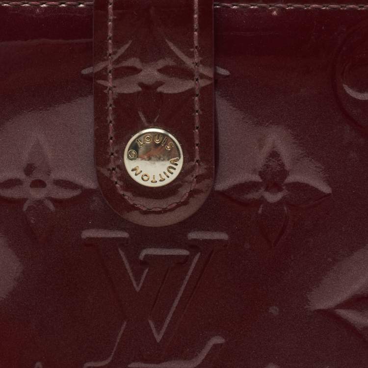 Pre Owned Louis Vuitton Violette Monogram Vernis French Wallet