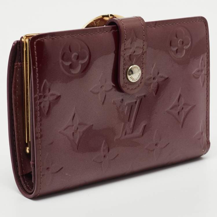 Pre Owned Louis Vuitton Violette Monogram Vernis French Wallet