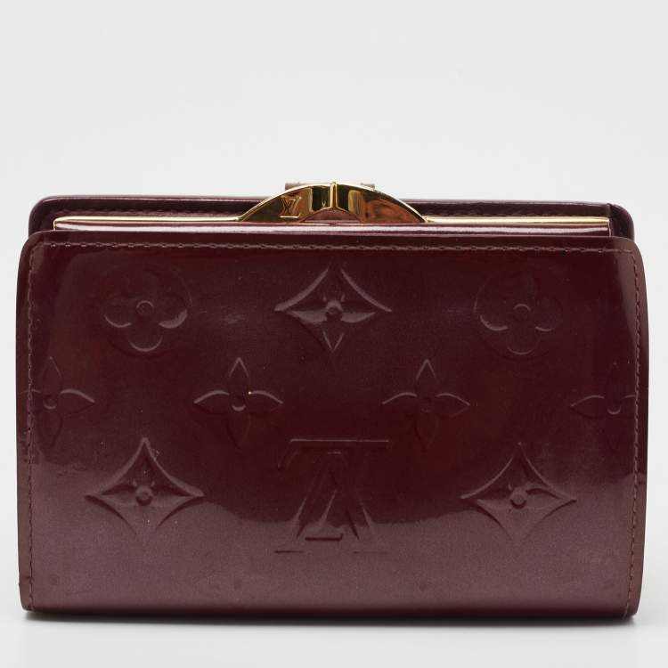 Pre Owned Louis Vuitton Violette Monogram Vernis French Wallet