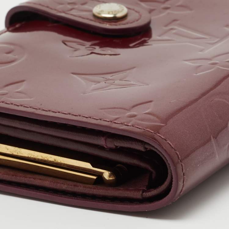 Pre Owned Louis Vuitton Violette Monogram Vernis French Wallet