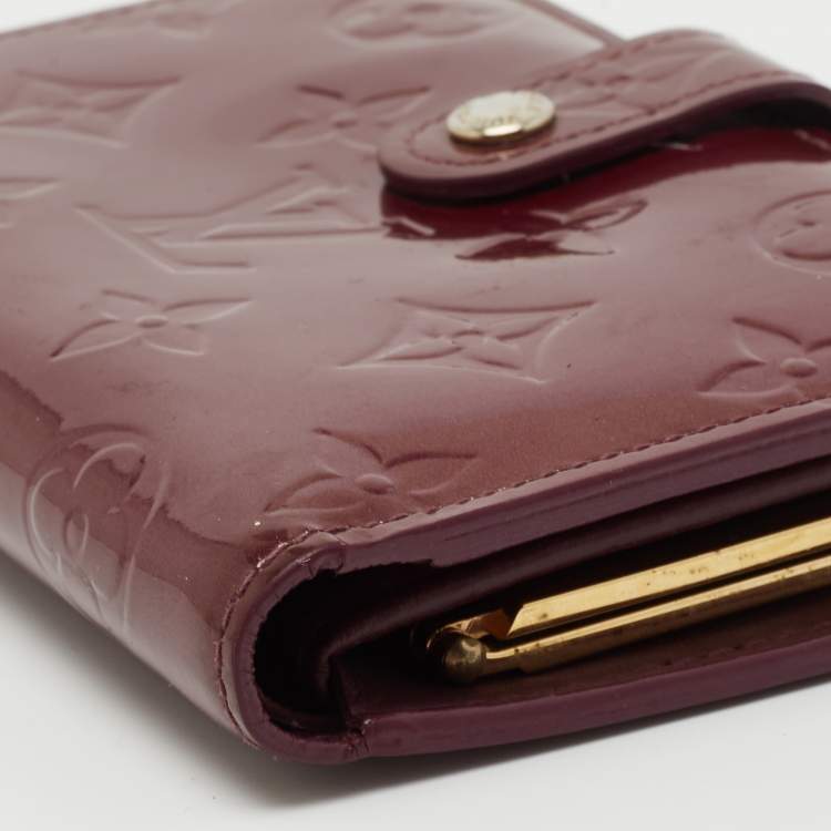 Pre Owned Louis Vuitton Violette Monogram Vernis French Wallet