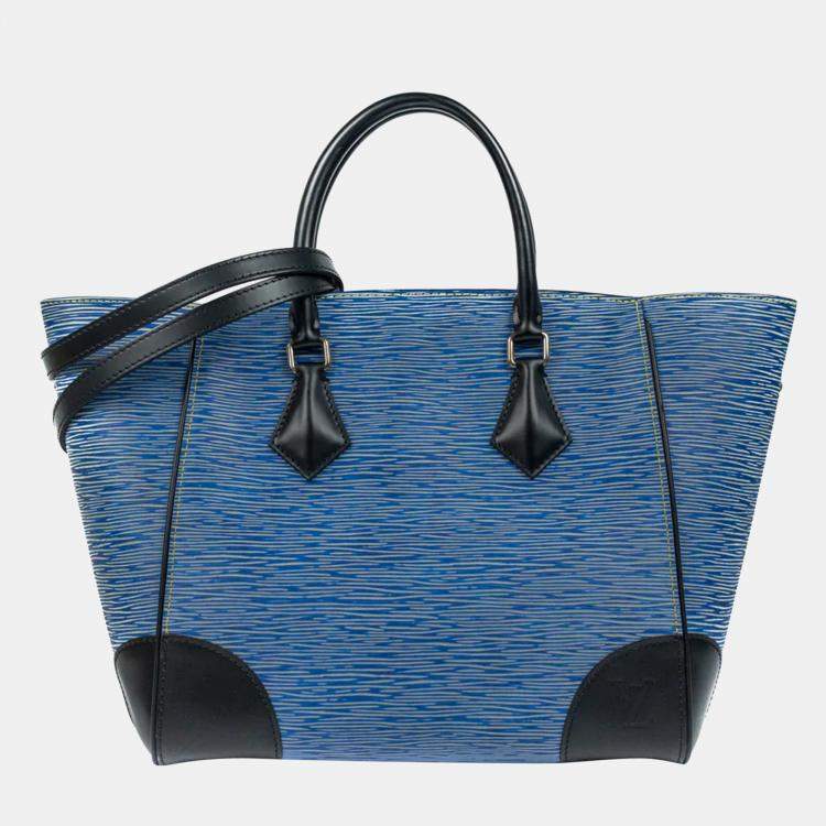 Louis Vuitton Phenix Shoulder Tote In Blue Jean Denim Blue Epi