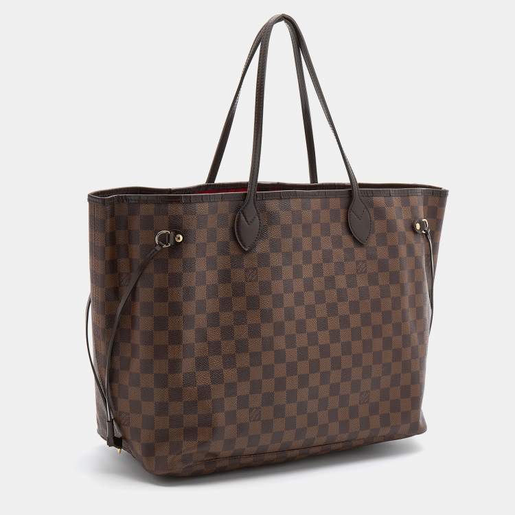 Pre Owned Louis Vuitton Damier Ebene Canvas Neverfull GM Bag