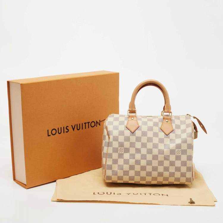Pre Owned Louis Vuitton Damier Azur Canvas Speedy 25 Bag