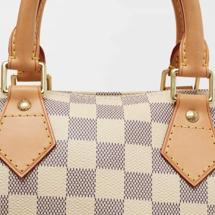 Pre Owned Louis Vuitton Damier Azur Canvas Speedy 25 Bag