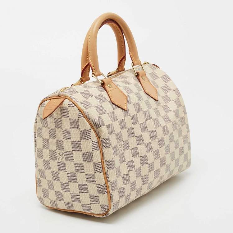 Pre Owned Louis Vuitton Damier Azur Canvas Speedy 25 Bag