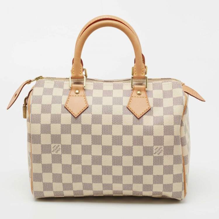 Pre Owned Louis Vuitton Damier Azur Canvas Speedy 25 Bag