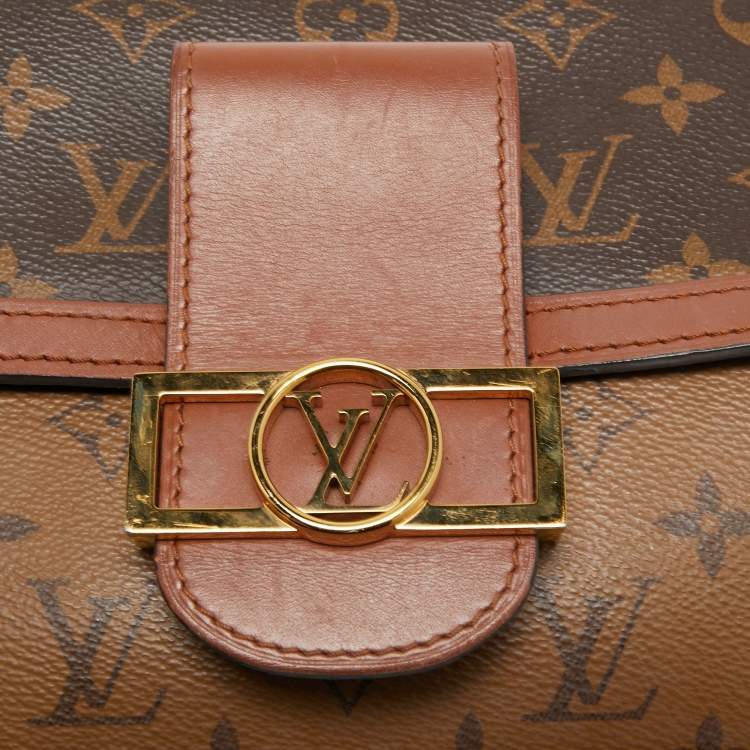 Pre Owned Louis Vuitton Monogram/Monogram Reverse Canvas Dauphine MM Bag