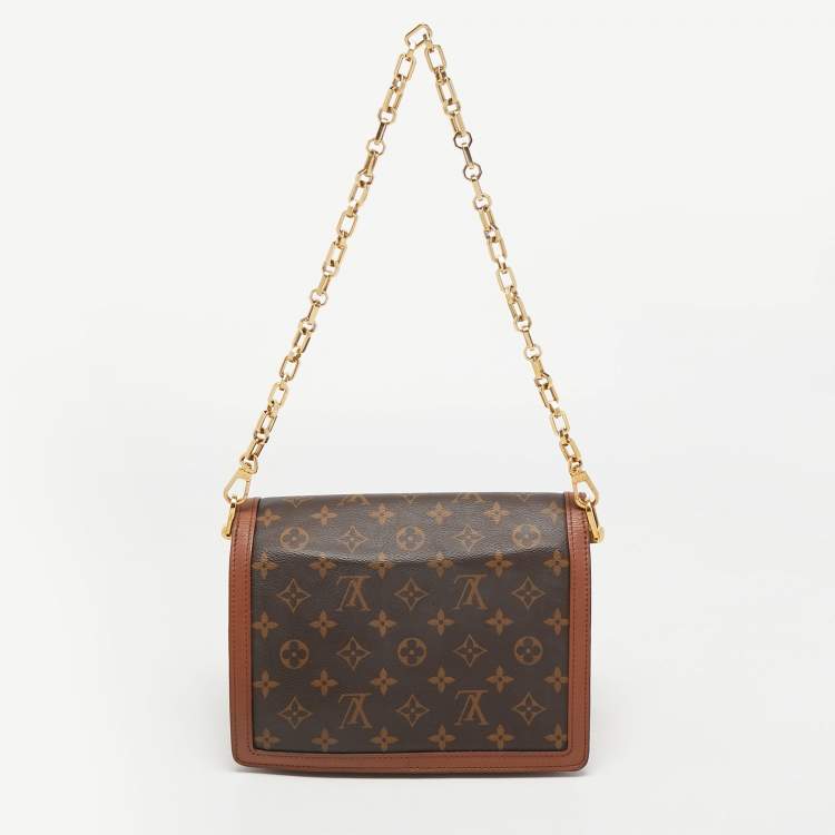 Pre Owned Louis Vuitton Monogram/Monogram Reverse Canvas Dauphine MM Bag