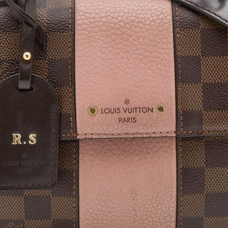 Pre Owned Louis Vuitton Magnolia Damier Ebene Canvas Bond Street BB Bag