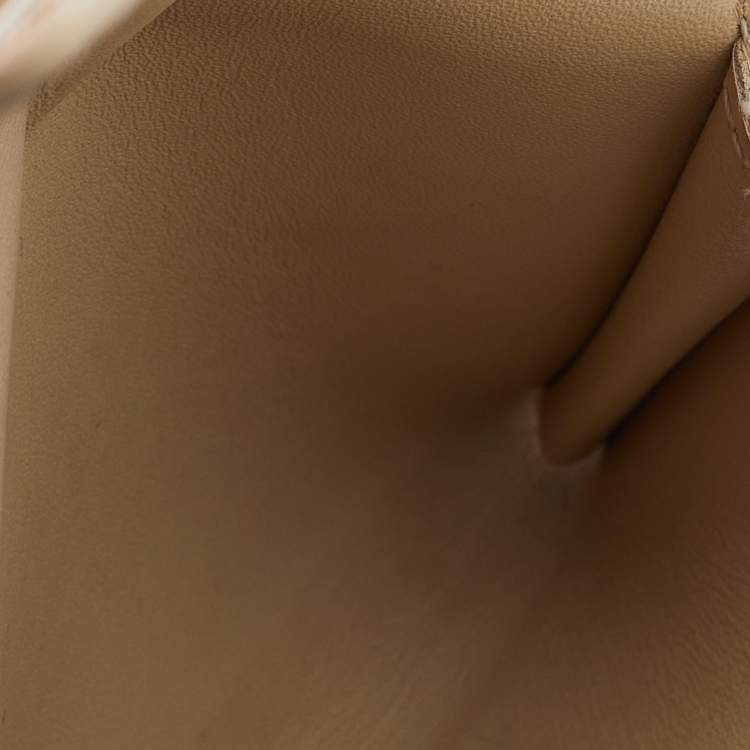 Pre Owned Louis Vuitton Perle Monogram Vernis Flap Card Case