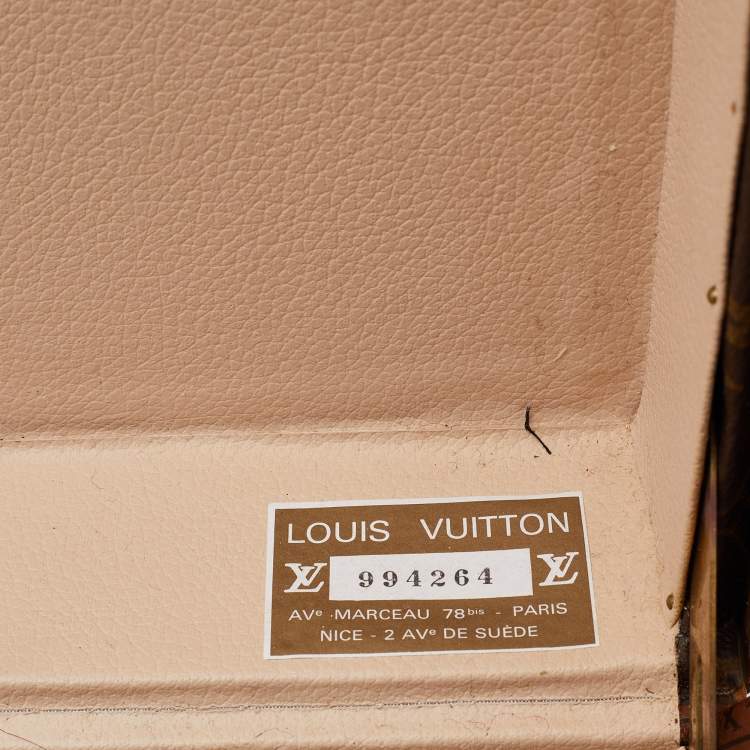 Pre Owned Louis Vuitton Monogram Canvas Alzer 55 Luggage Trunk