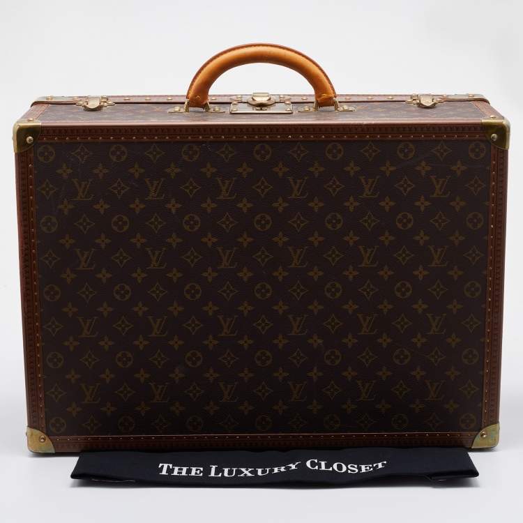 Pre Owned Louis Vuitton Monogram Canvas Alzer 55 Luggage Trunk