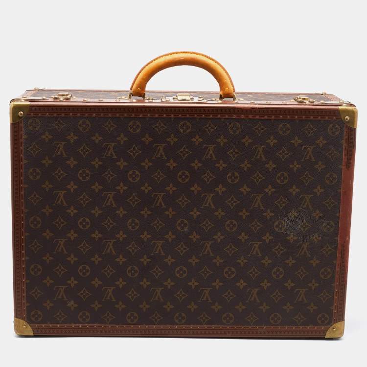 Pre Owned Louis Vuitton Monogram Canvas Alzer 55 Luggage Trunk