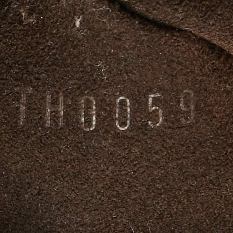 Pre Owned Louis Vuitton Biscuit Monogram Mahina Leather L Bag