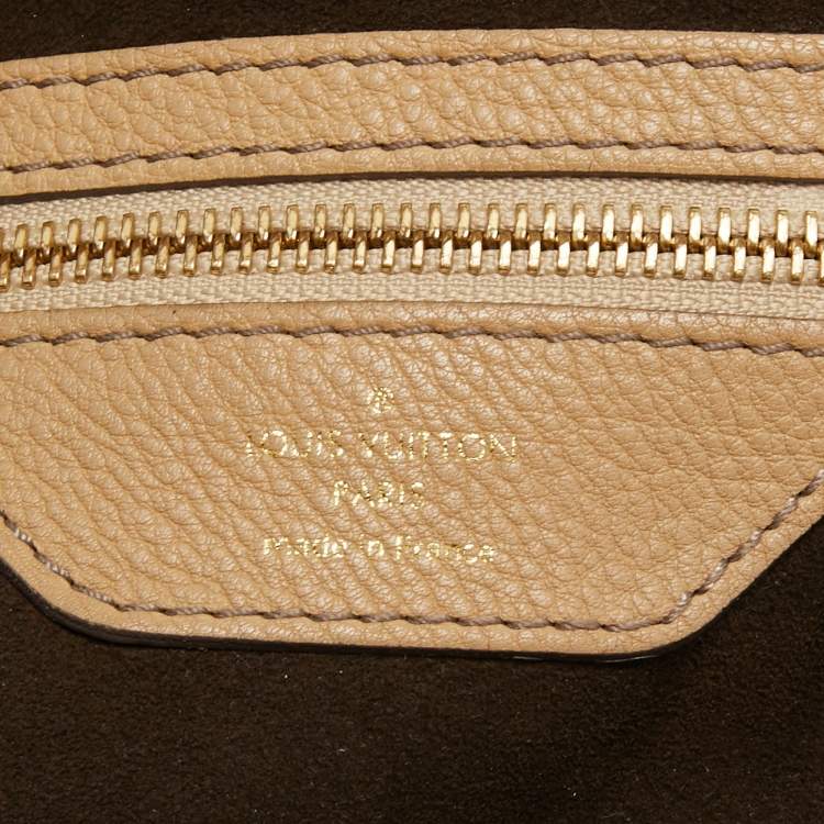 Pre Owned Louis Vuitton Biscuit Monogram Mahina Leather L Bag