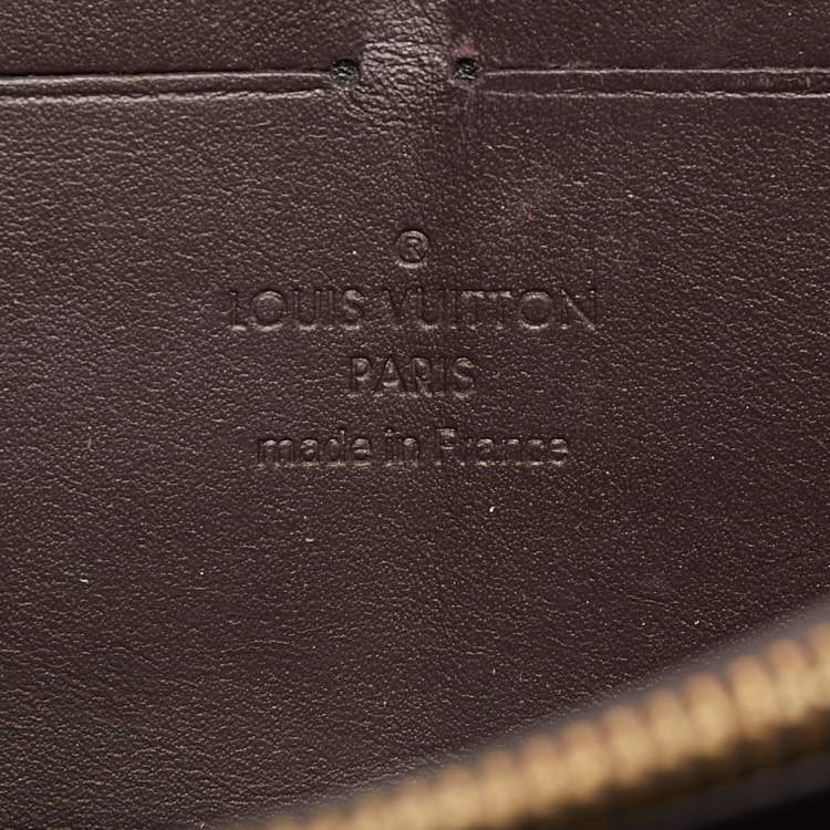 Pre Owned Louis Vuitton Amarante Monogram Vernis Zippy Wallet  