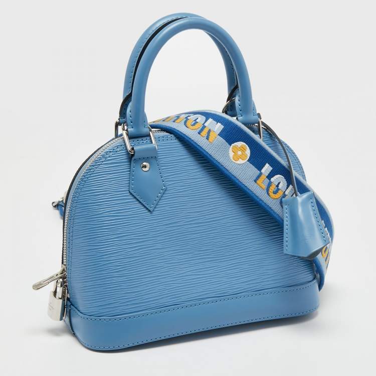 Pre Owned Louis Vuitton Cyan Epi Leather Alma BB Bag