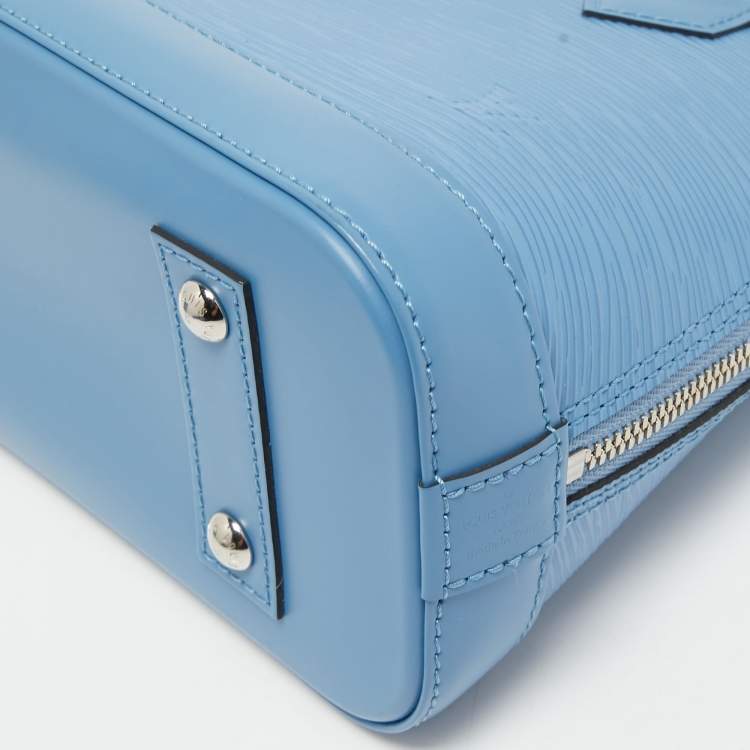 Pre Owned Louis Vuitton Cyan Epi Leather Alma BB Bag