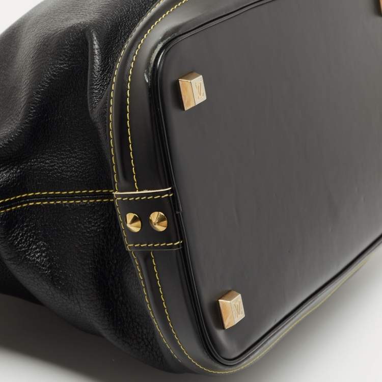 Pre Owned Louis Vuitton Black Suhali Leather Lockit MM Bag 
