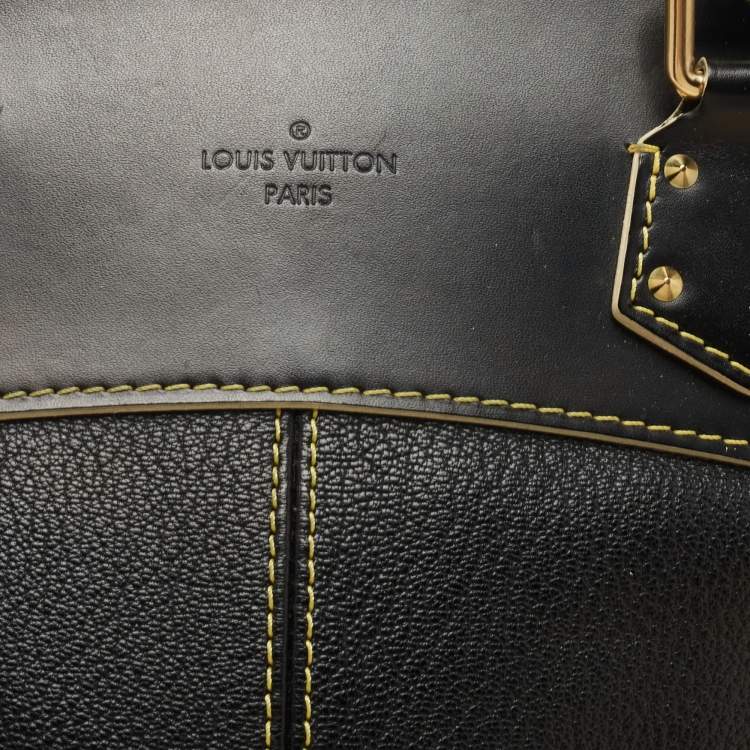 Pre Owned Louis Vuitton Black Suhali Leather Lockit MM Bag 