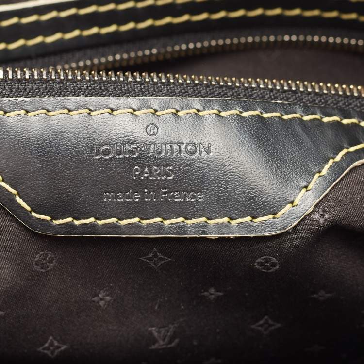 Pre Owned Louis Vuitton Black Suhali Leather Lockit MM Bag 