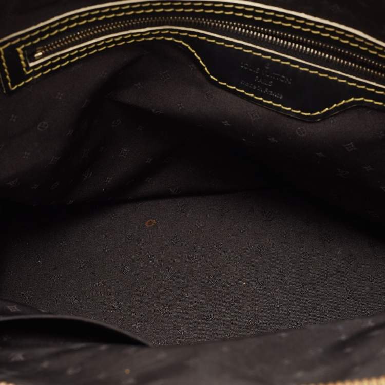 Pre Owned Louis Vuitton Black Suhali Leather Lockit MM Bag 