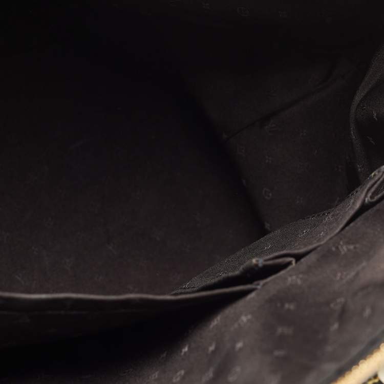 Pre Owned Louis Vuitton Black Suhali Leather Lockit MM Bag 