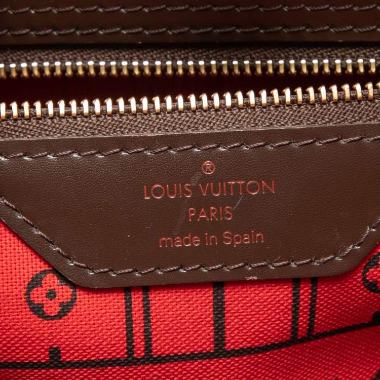 Pre Owned Louis Vuitton Damier Ebene Canvas Neverfull MM Bag