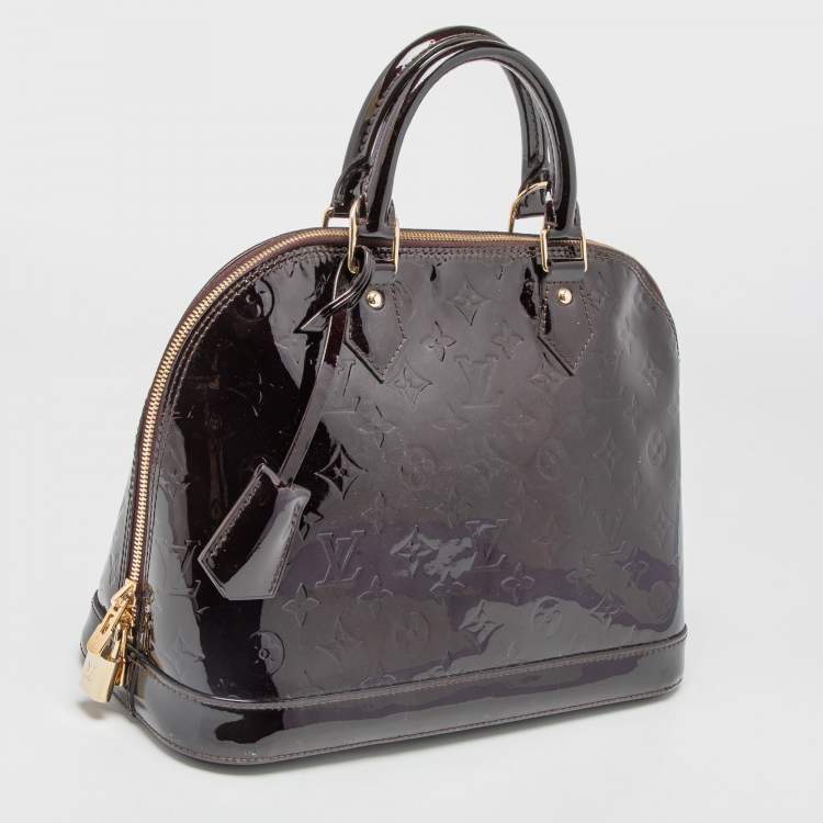 مملوكة مسبقًا Louis Vuitton Amarante Monogram Vernis Leather Alma PM Bag
