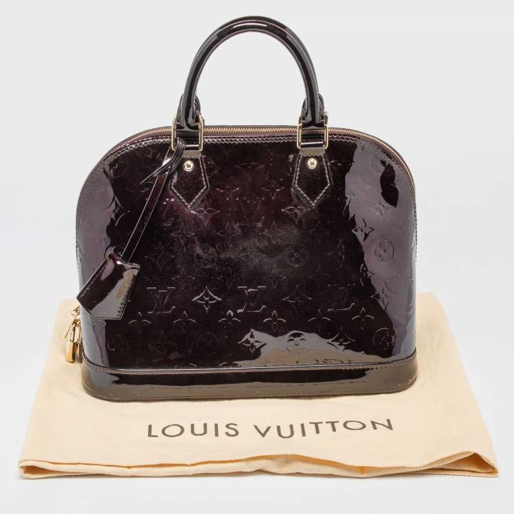 مملوكة مسبقًا Louis Vuitton Amarante Monogram Vernis Leather Alma PM Bag