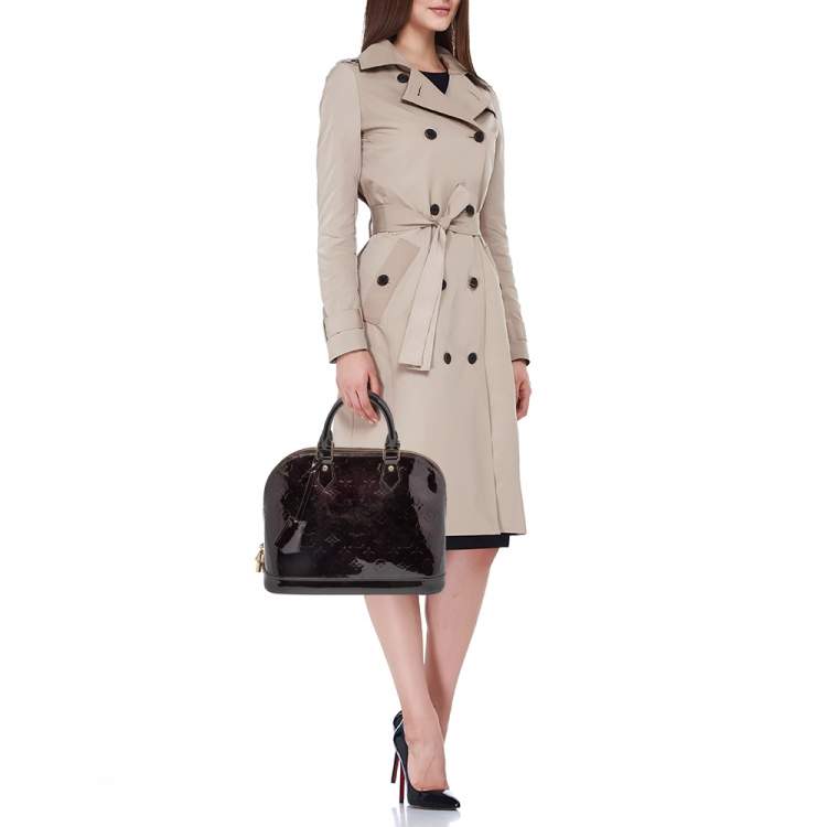 مملوكة مسبقًا Louis Vuitton Amarante Monogram Vernis Leather Alma PM Bag
