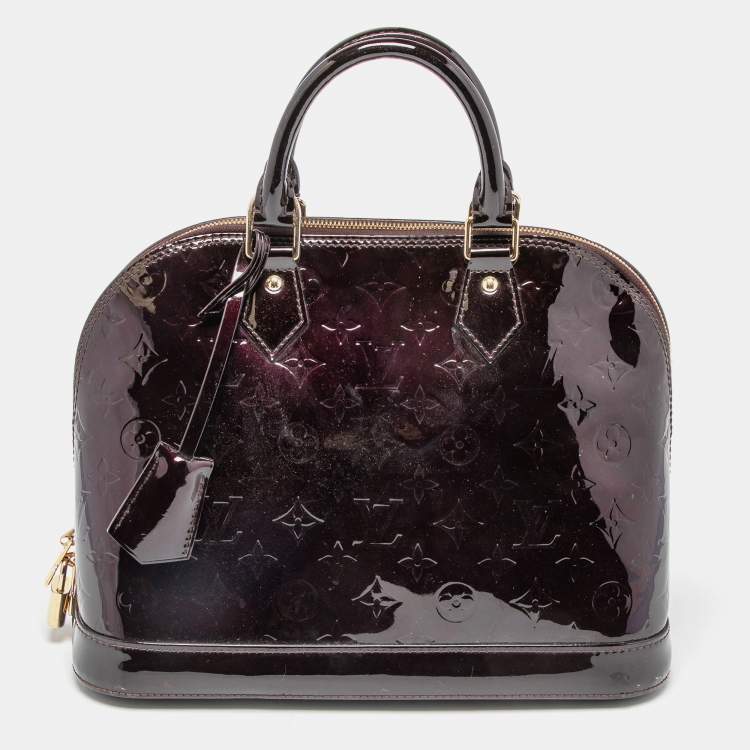 مملوكة مسبقًا Louis Vuitton Amarante Monogram Vernis Leather Alma PM Bag