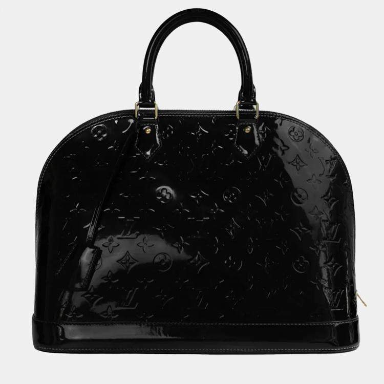 Louis Vuitton Black Monogram Vernis Alma GM Bag Louis Vuitton
