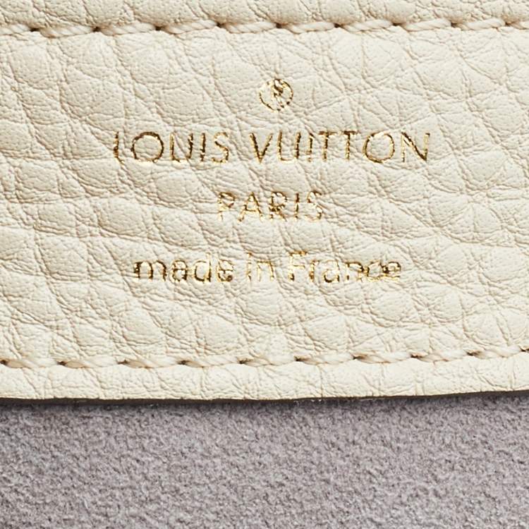 Pre Owned Louis Vuitton Biscuit Monogram Mahina Leather L Bag