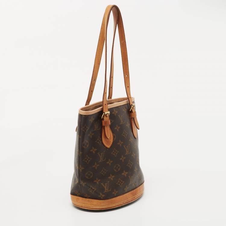 Pre Owned Louis Vuitton Monogram Canvas Petit Bucket Bag