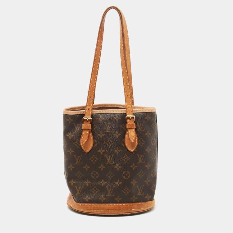 Pre Owned Louis Vuitton Monogram Canvas Petit Bucket Bag