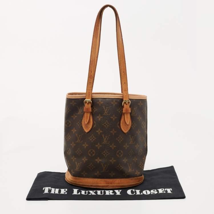 Pre Owned Louis Vuitton Monogram Canvas Petit Bucket Bag